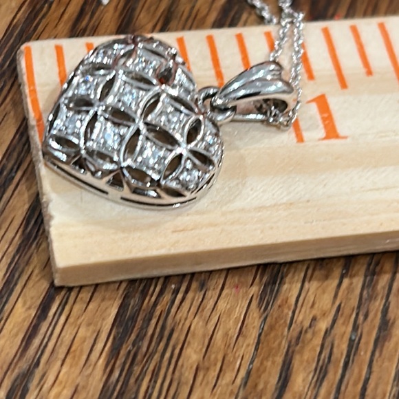 Sterling Silver Heart Necklace - Picture 7 of 8